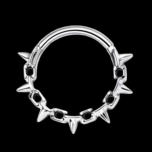 Thorn septum piercing